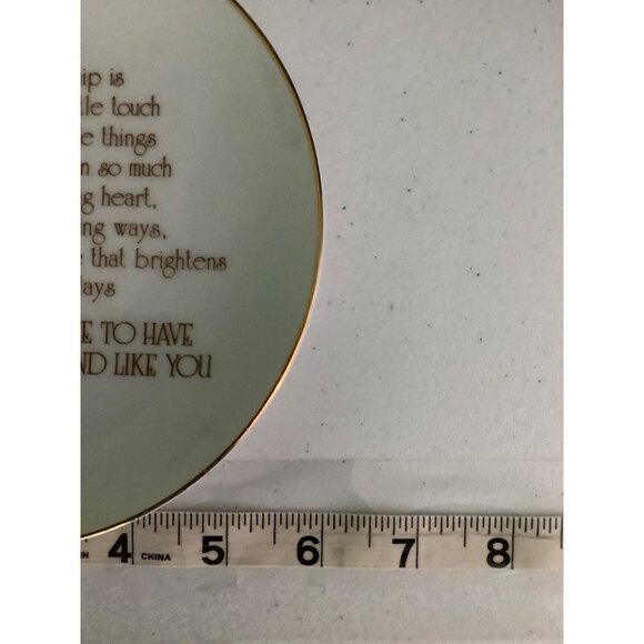 Vtg 1976 Friendship Genuine Porcelain Plate Gold Rim 6" Lasting Memories - Picture 4 of 4
